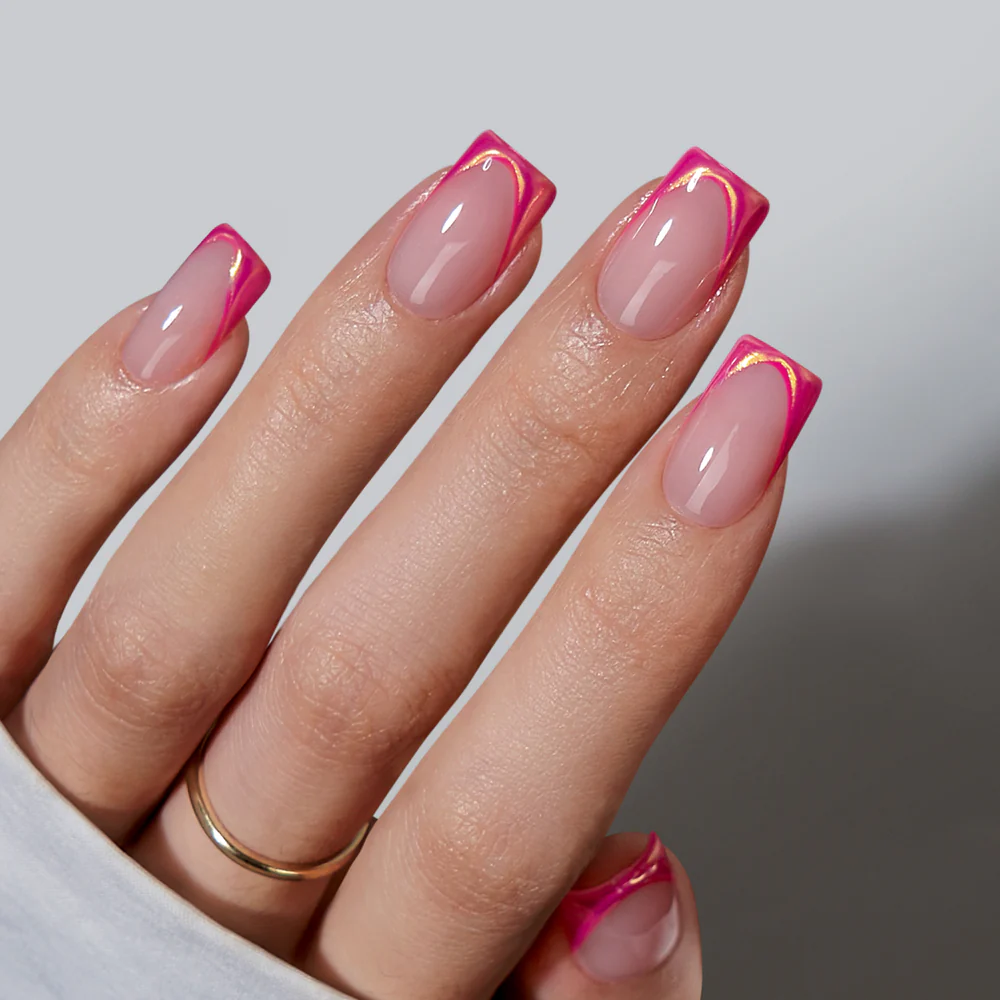 Metallic Petal Square Press On Nails BTArtbox Nails
