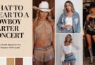 Collage of Cowboy western chic outfits